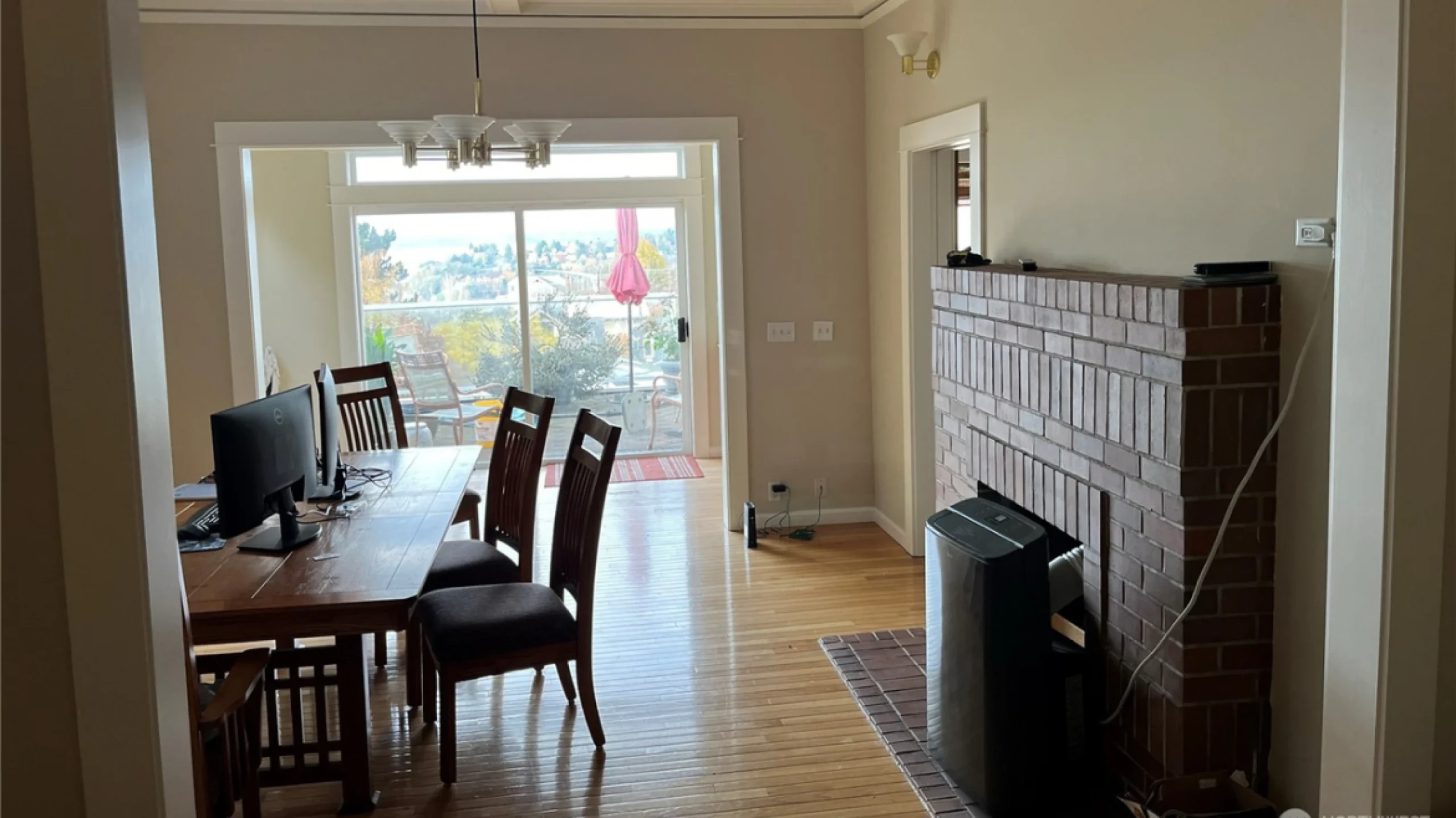 The same dining room before styling